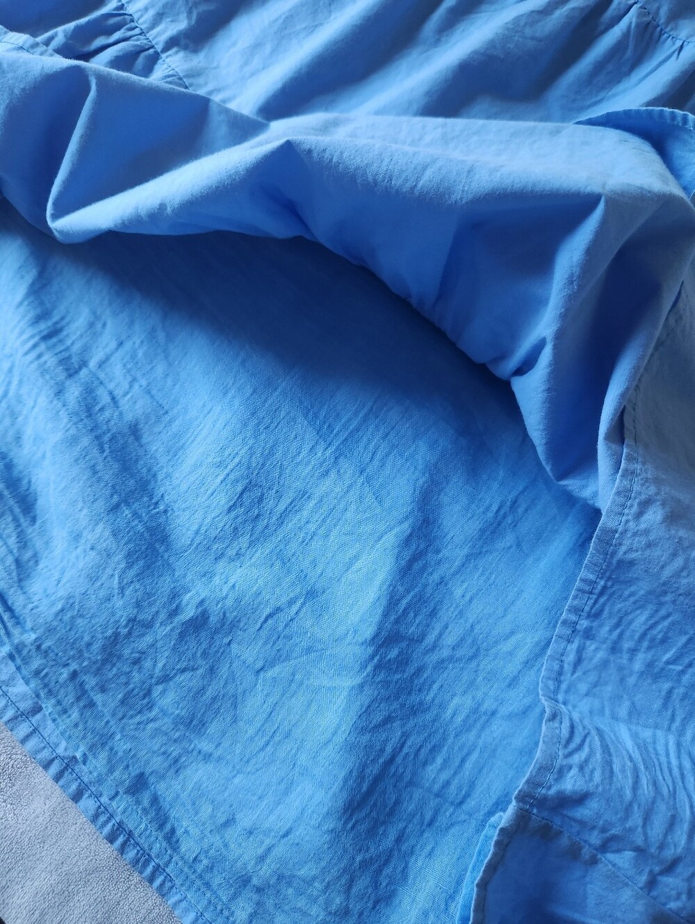 Blue Puff-Sleeve Tiered Women's Midi Dress - Picture 3 of 6